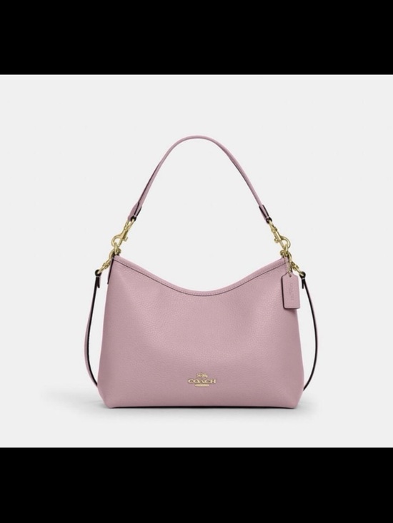 Coach Handbags - Coach Pebbled Leather Shoulder Bag in Carnation with Gold Hardware